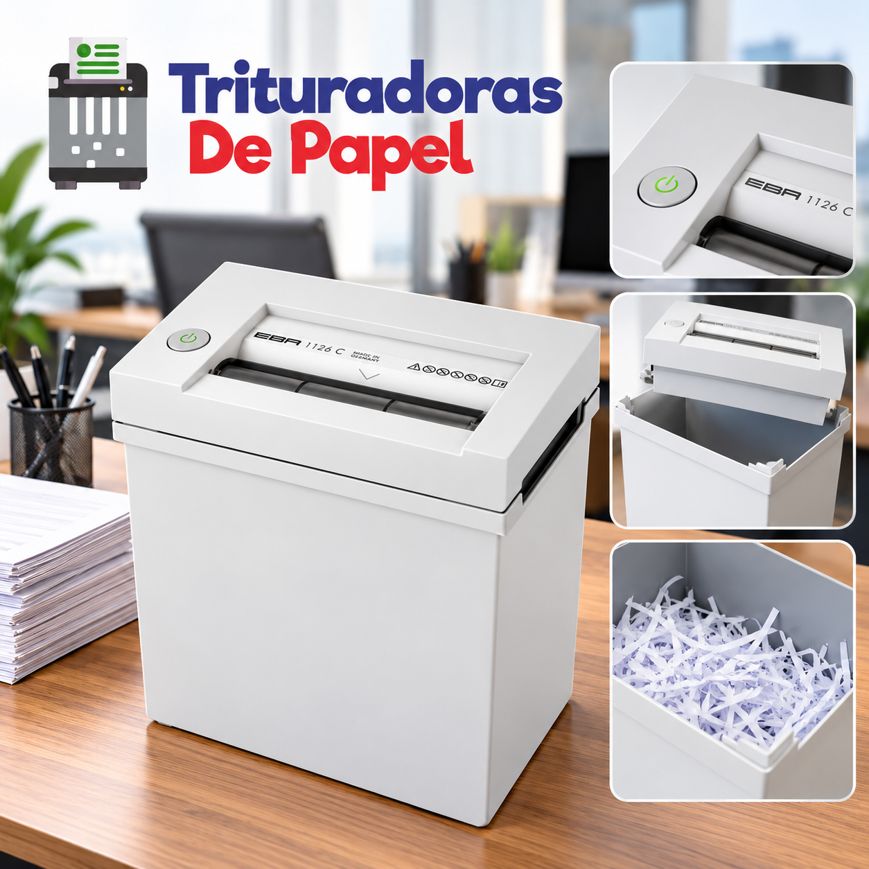 Trituradora De Papel Eba 1126